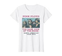 Pink Floyd Il Lato Oscuro della Luna Tour 1973 Maglietta, Donna, Bianco, L