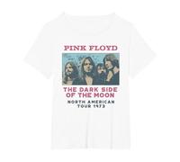 Pink Floyd Il Lato Oscuro della Luna Tour 1973 Maglietta, Donna Plus-Size, Bianco, 1X