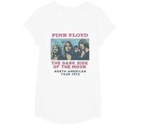 Pink Floyd Il Lato Oscuro della Luna Tour 1973 Maglietta, Ragazze, Bianco, L