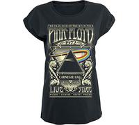 Pink Floyd Logo Circle Donna T-Shirt Nero 4XL 100% Cotone Regular