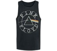 Pink Floyd Logo Circle Uomo Canotta Nero 100% Cotone Regular