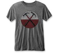 Pink Floyd Maglietta Burnout The Wall Hammers (Grigio), Carbone, L