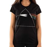 PINK FLOYD Maglietta da Donna Dark Side of The Moon Diamante Ufficiale Nera, Nero, M