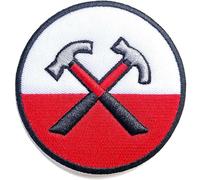 Pink Floyd - Pink Floyd Patch The Wall 3D Hammers Circle Ufficiale Embroidered Woven Iron On Size Accessory Size