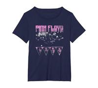 Pink Floyd Pink Four Maglietta, Donna Plus-Size, Navy, 5X