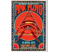 Pink Floyd - Poster da parete in stile vintage, stile vintage, con 2 concerti, formato A4