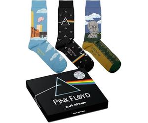 Pink Floyd Socks Collection - Confezione ufficiale Pink Floyd - Regali per gli amanti della musica, calzini di cotone, 2 taglie, 4-7 e 7½-11½, Pacchetto Pink Floyd, 4-7