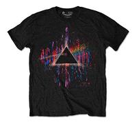 Pink Floyd Maglietta Dark Side of the Moon Pink Splatter Unisex Black S