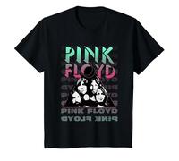 Pink Floyd The Band Maglietta, Bambini, Nero, 10 Anni