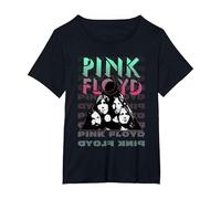 Pink Floyd The Band Maglietta, Donna Plus-Size, Nero, 5X