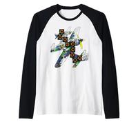 Pink Floyd Un Momentary Lapse of Reason Aerei del Tour Mondiale Maglia con Maniche Raglan