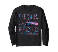 Pink Floyd US Tour 1973 Dark Side Prisma Triangolo Maglia a Manica