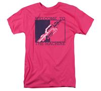 Pink Floyd Welcome To The Machine Version 2 T-Shirt Uomo Hot Pink 100% Cotone