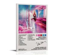 Pink Friday - 2 poster di Nicki Minaj per camera da letto, decorazione artistica da parete su tela, decorazione artistica da parete, per soggiorno e camera da letto, con cornice, stile 30 x 45 cm
