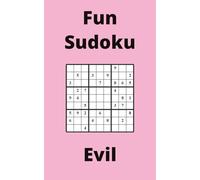 Pink Fun Sudoku Book, 9x9 Puzzles, 100 Pages, 5x8, Evil