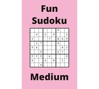 Pink Fun Sudoku Book, 9x9 Puzzles, 300 Pages, 5x8, Medium