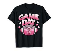 Pink Game Day Football Awareness Support Design Maglietta