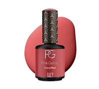 Pink Gellac - Coral Red Gel Nail Polish 0.5 oz - Gel Nail Polish Coral - Stunning Coral Gel Polish for a Summery Look - Gel Color for Nail Art - UV Polish Made in the Netherlands