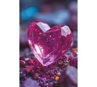 Pink Gem Heart Journal: Lined Notebook for Treasured Thoughts