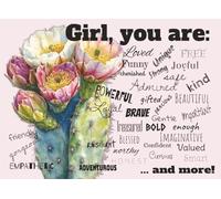 PINK Girl, You Are: Kind, Cherished, Strong, Adventurous, Beautiful, Unique, Smart ...: An Empowering and Inspirational Self-Worth Word Book For Girls