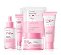 Pink Glass Glow PDRN - Set per la cura della pelle con peptidi e collagene | Completa la routine quotidiana per la cura della pelle con detergente, siero, crema per occhi, crema e maschere per una pelle