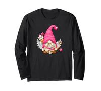Pink GNOME Cupid for Women And Men Who Love y Valentine Maglia a Manica