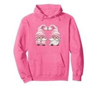 Pink GNOME Valentines Decor for Women Cute Love Aesthetic Felpa con Cappuccio