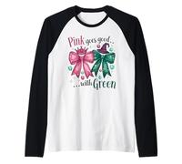 Pink Goes Good With Green Principessa Strega Magia Fantasy Maglia con Maniche Raglan