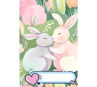 Pink & Green Bunny Notebook: Cute Rabbit-Themed Lined Journal | 6 x 9 Inch Portable Notebook | 120 Pages with 2024-2026 Calendar