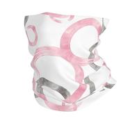 Pink Grey Ink Bubbles Ghetta da Collo Elastico Fascia per Capelli Protezione UV Sciarpa A Tubo per attività Yoga Antivento Headwrap