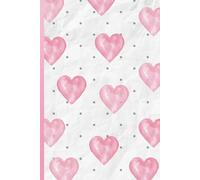 Pink Hearts Cute Valentine’s Day Notebook: Watercolour Heart & Polka Dot Cover, Aesthetic Blank Journal for Notes, Doodles & Creative Writing