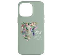 Pink Hummingbird Enjoy the Little Things Humming Bird Sage Custodia per iPhone 14 Pro Max