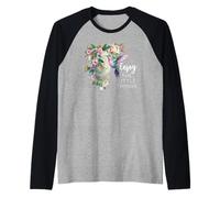 Pink Hummingbird Enjoy The Little Things Humming Bird Sage Maglia con Maniche Raglan