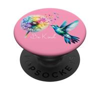 Pink Hummingbird Girl Who Loves Hummingbirds Be Kind Phone PopSockets PopGrip Adesivo