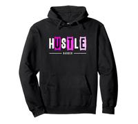 Pink Hustle Harder Pink Graphic Felpa con Cappuccio