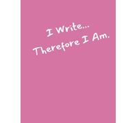 Pink "I Write..." Notebook 8.5x11 w/190 lined pages - Journal/Diary