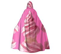 Pink Ice CreamHalloween stampato mantello con cappuccio adulto partito accappatoio mascherata e gioco di ruolo. Mantello mago di carnevale
