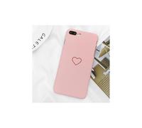 (Pink,iPhone 7 Plus/8 Plus)Telefono 7 6s Plus 5s Se coppia pittura amore cuore custodia ultrasottile telefono