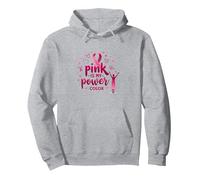 Pink Is My Power - Supporto per la sensibilizzazione al Cancro al Seno Felpa con Cappuccio, Unisex per Adulti, Grigio Melange, XL
