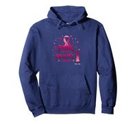 Pink Is My Power - Supporto per la sensibilizzazione al Cancro al Seno Felpa con Cappuccio, Unisex per Adulti, Navy, L
