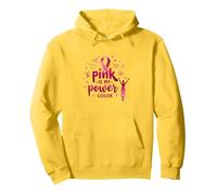 Pink Is My Power - Supporto per la sensibilizzazione al Cancro al Seno Felpa con Cappuccio, Unisex per Adulti, Limone, XL