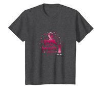 Pink Is My Power - Supporto per la sensibilizzazione al Cancro al Seno Maglietta, Bambini, Grigio Scuro, 2 Anni