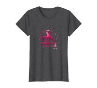Pink Is My Power - Supporto per la sensibilizzazione al Cancro al Seno Maglietta, Donna, Grigio Scuro, L