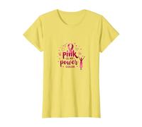 Pink Is My Power - Supporto per la sensibilizzazione al Cancro al Seno Maglietta, Donna, Limone, M