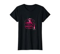 Pink Is My Power - Supporto per la sensibilizzazione al Cancro al Seno Maglietta, Donna, Nero, S