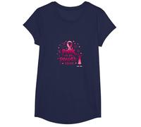 Pink Is My Power - Supporto per la sensibilizzazione al Cancro al Seno Maglietta, Ragazze, Navy, L