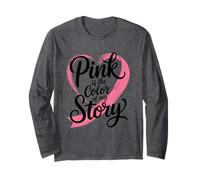 Pink Is The Color of My Story - Nastro a Forma di Cuore Maglia a Manica