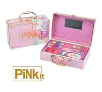 PINK IT MAKE UP TRAVEL CASE, 1 VALIGETTA CON SPECCHIO TROUSSE TRUCCHI PER BAMBIN