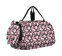 Pink Japanese Zephyr Cherry Blossoms Kids Duffel Bag con scomparto per scarpe Borsa da viaggio multifunzionale Weekend Borsa da viaggio per Beach Swim Bags Pool Sport bolsas de viaje