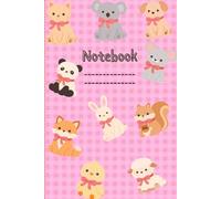 Pink Kawaii Animals Notebook: Cute Girly Journal with Kawaii Animals - Perfect for Notes & Journaling (6x9, 120 Pages)
